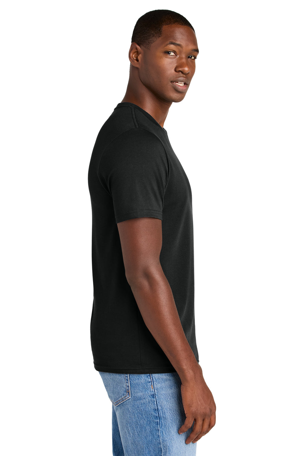 District Perfect Weight CVC Tee DT184 - Jet Black - side