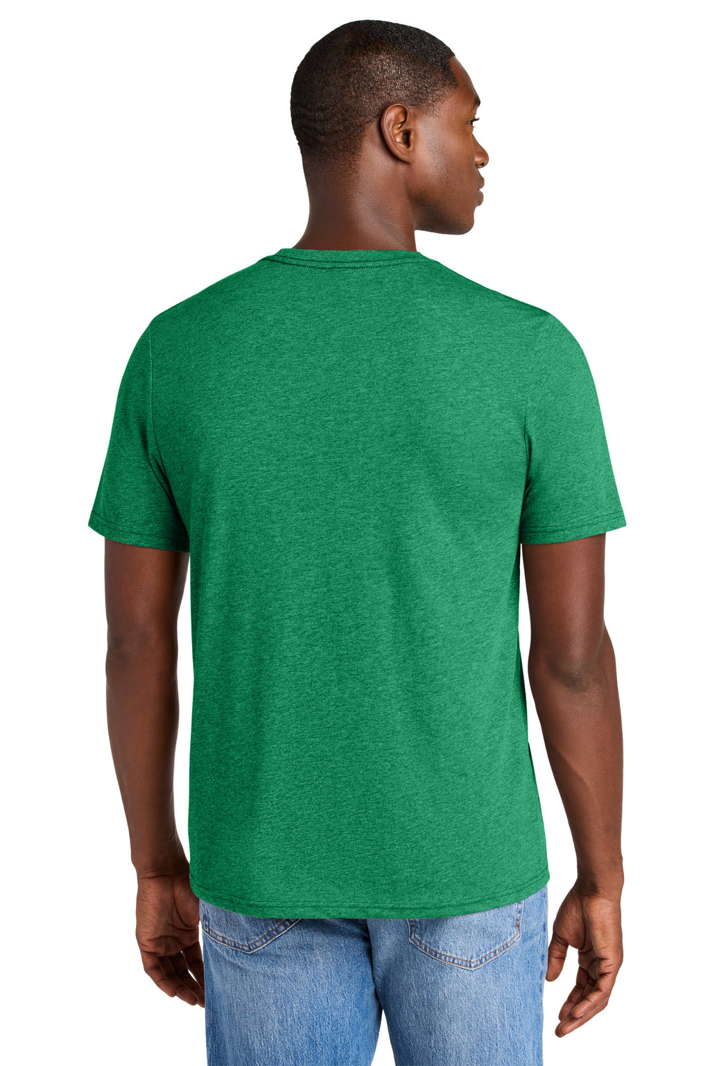District Perfect Weight CVC Tee DT184 - Meadow Green Heather - back