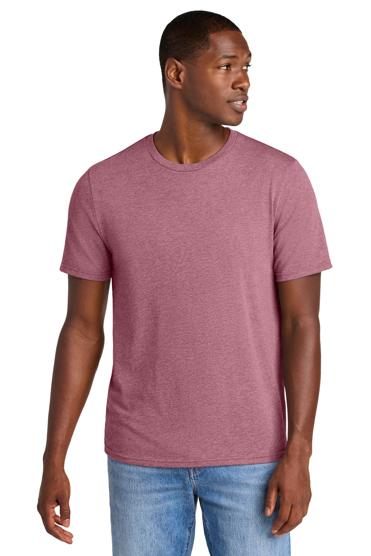 District Perfect Weight CVC Tee DT184 - Orchid Haze Heather - front