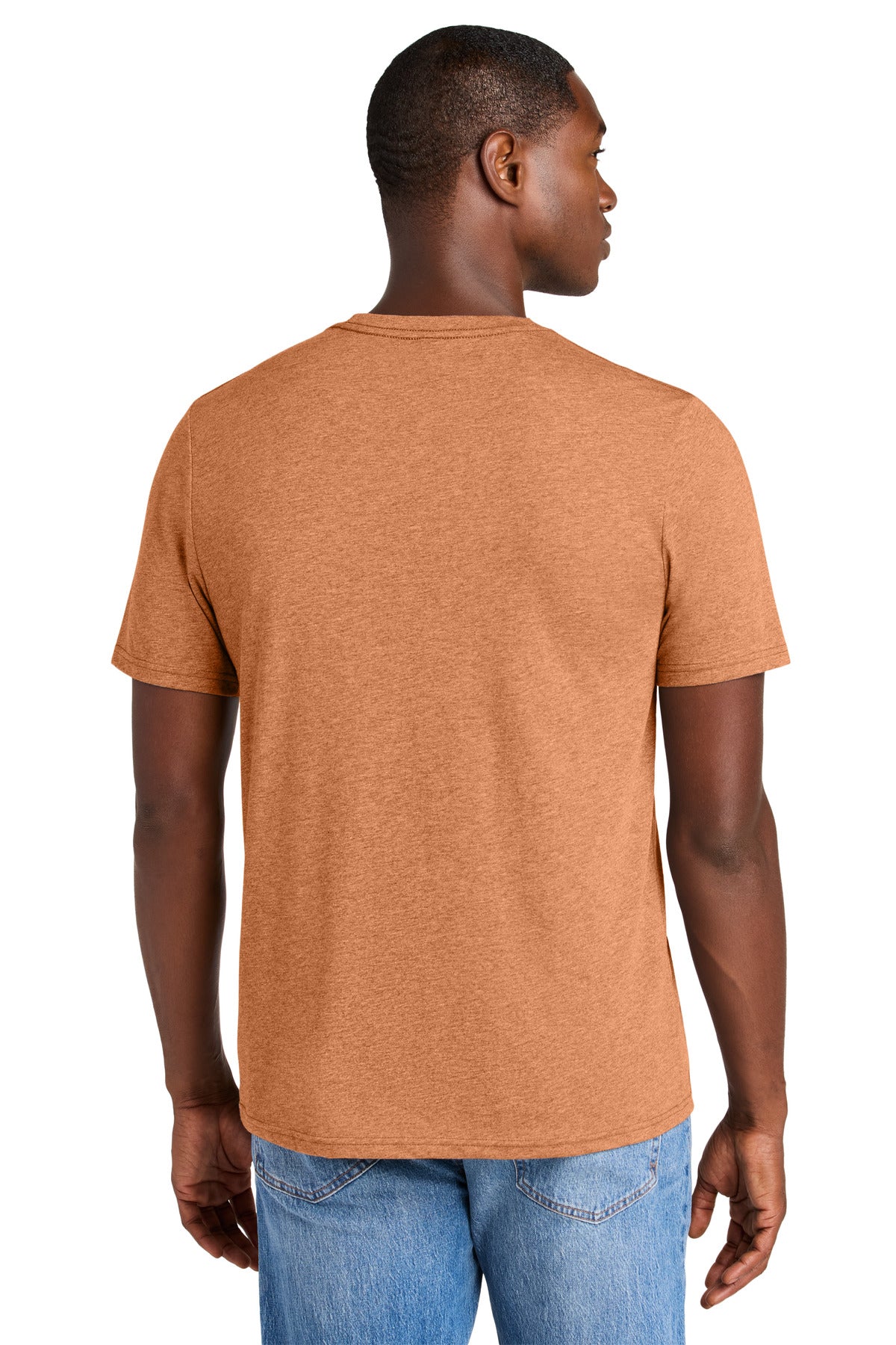 District Perfect Weight CVC Tee DT184 - Sienna Heather - back