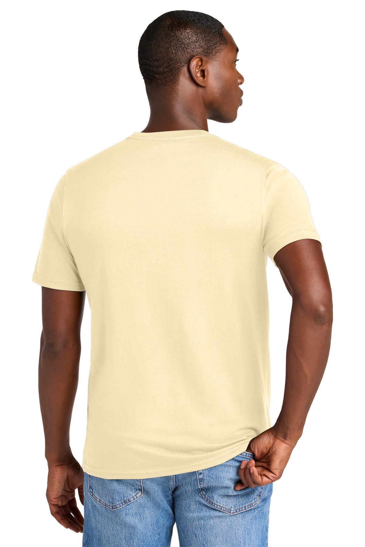District Perfect Weight CVC Tee DT184 - Soft Yellow - back