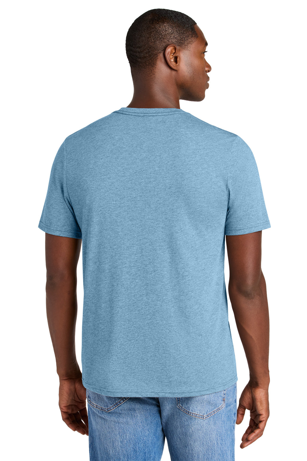 District Perfect Weight CVC Tee DT184 - Tundra Blue Heather - back