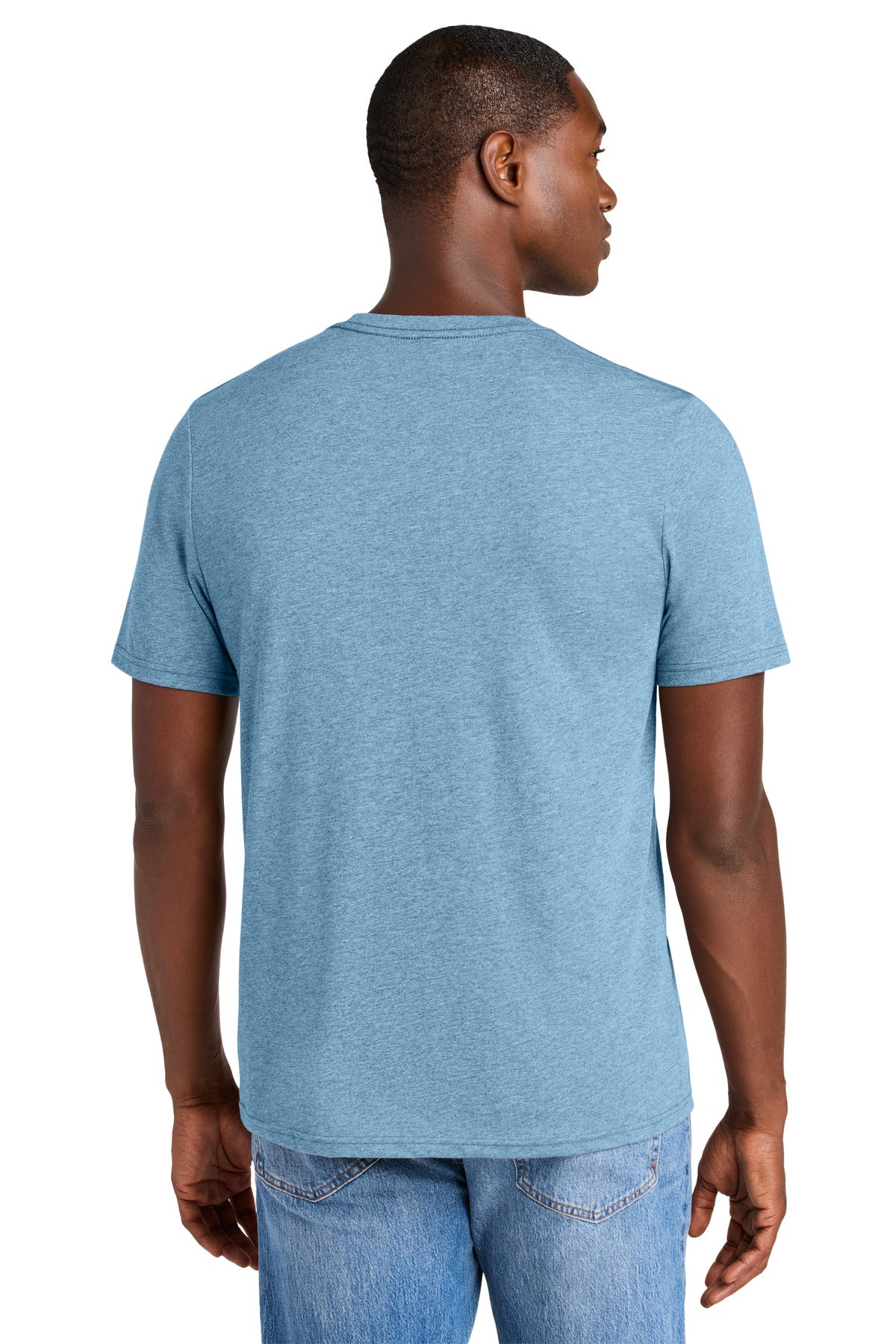 District Perfect Weight CVC Tee DT184 - Tundra Blue Heather - back