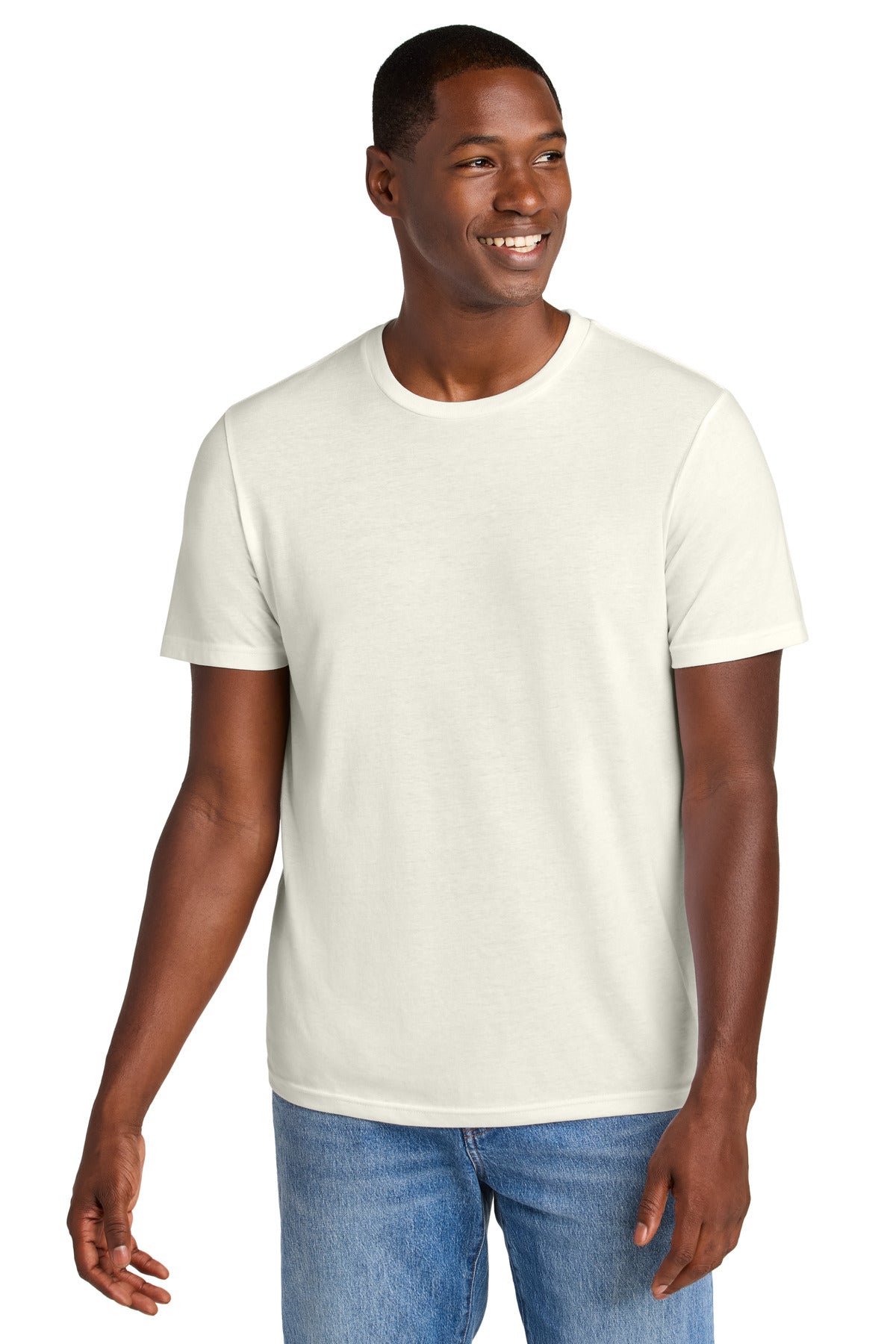 District Perfect Weight CVC Tee DT184 - White Onyx - front