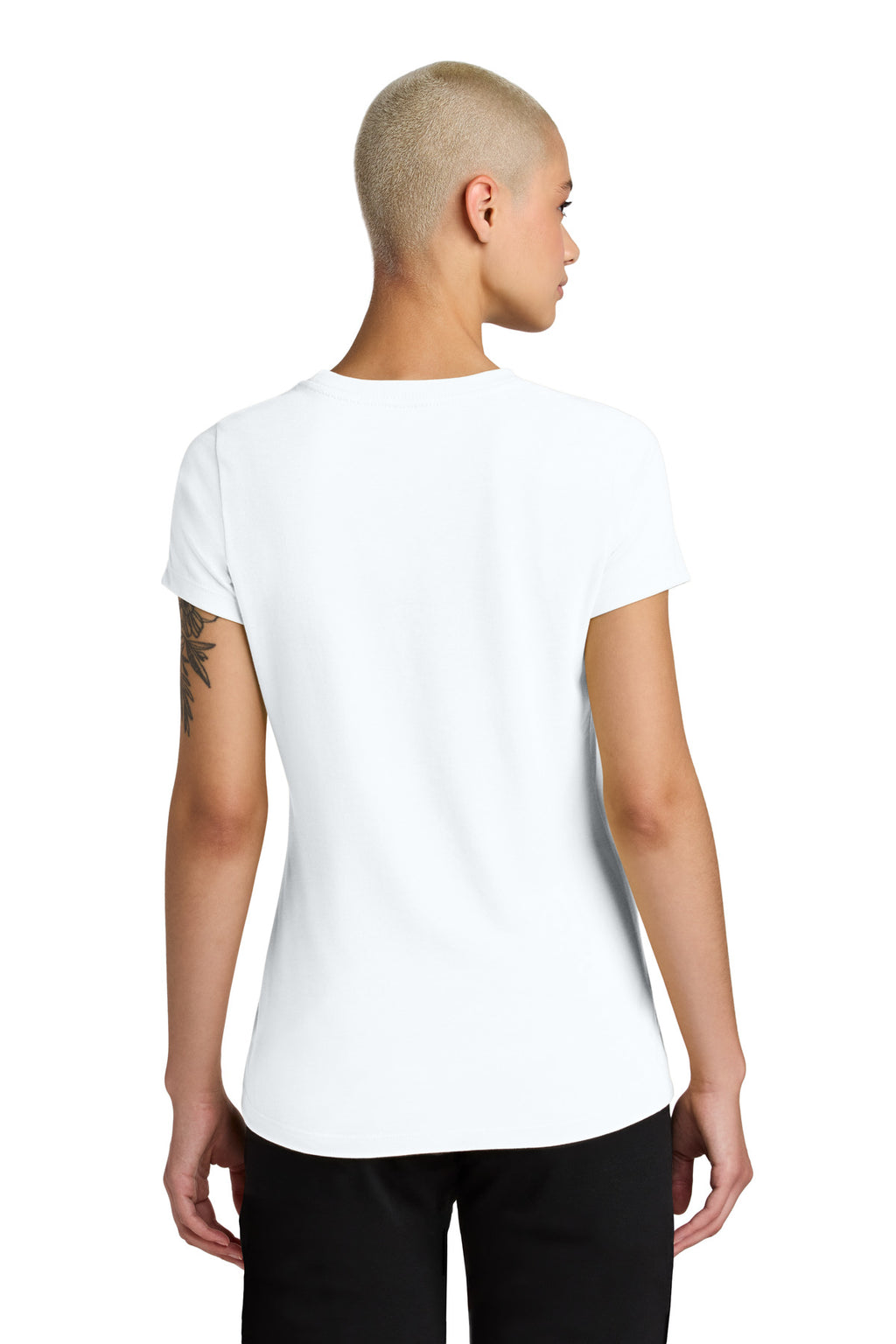 District Women's Perfect Weight CVC Tee DT188 - Bright White - back