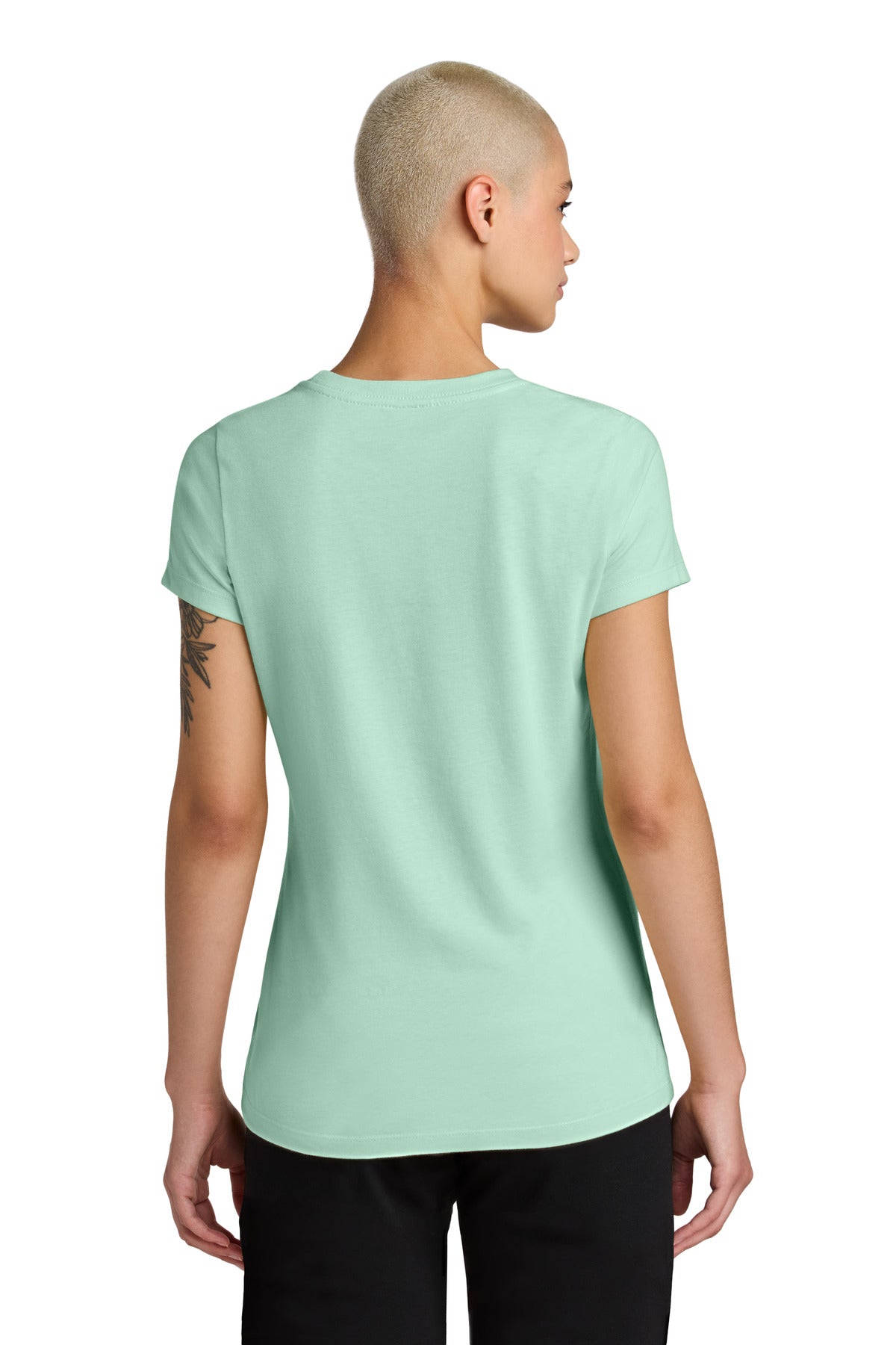 District Women's Perfect Weight CVC Tee DT188 - Frosted Mint - back