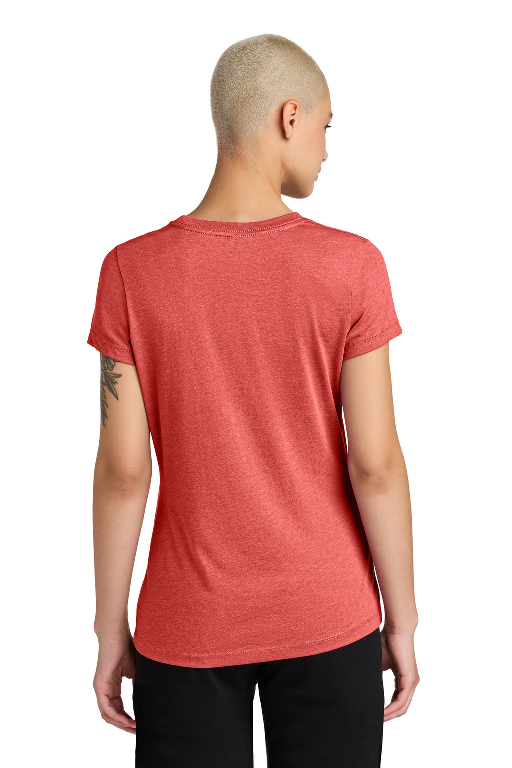 District Women's Perfect Weight CVC Tee DT188 - Geranium Heather - back