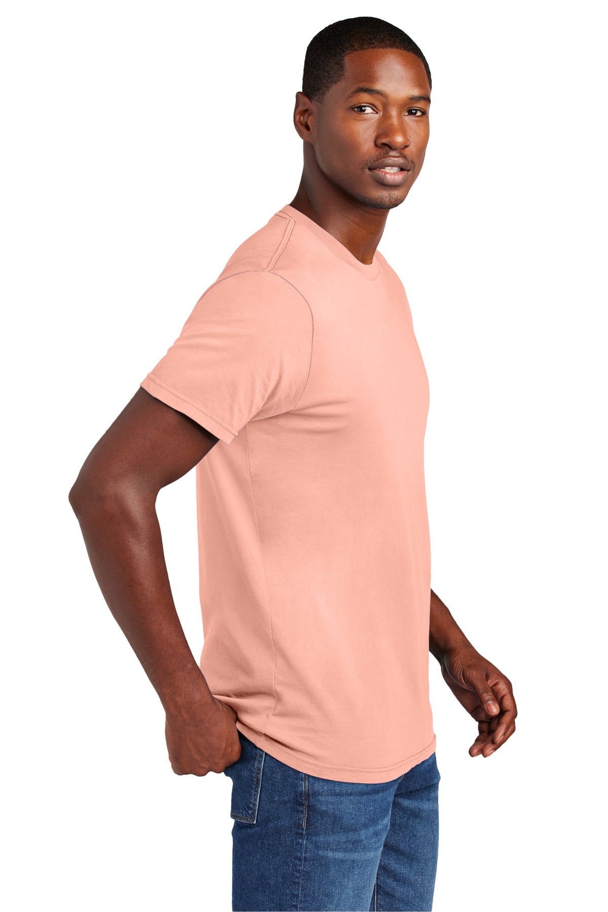 District Wash Tee DT2101 - Cactus Rose Pink - side