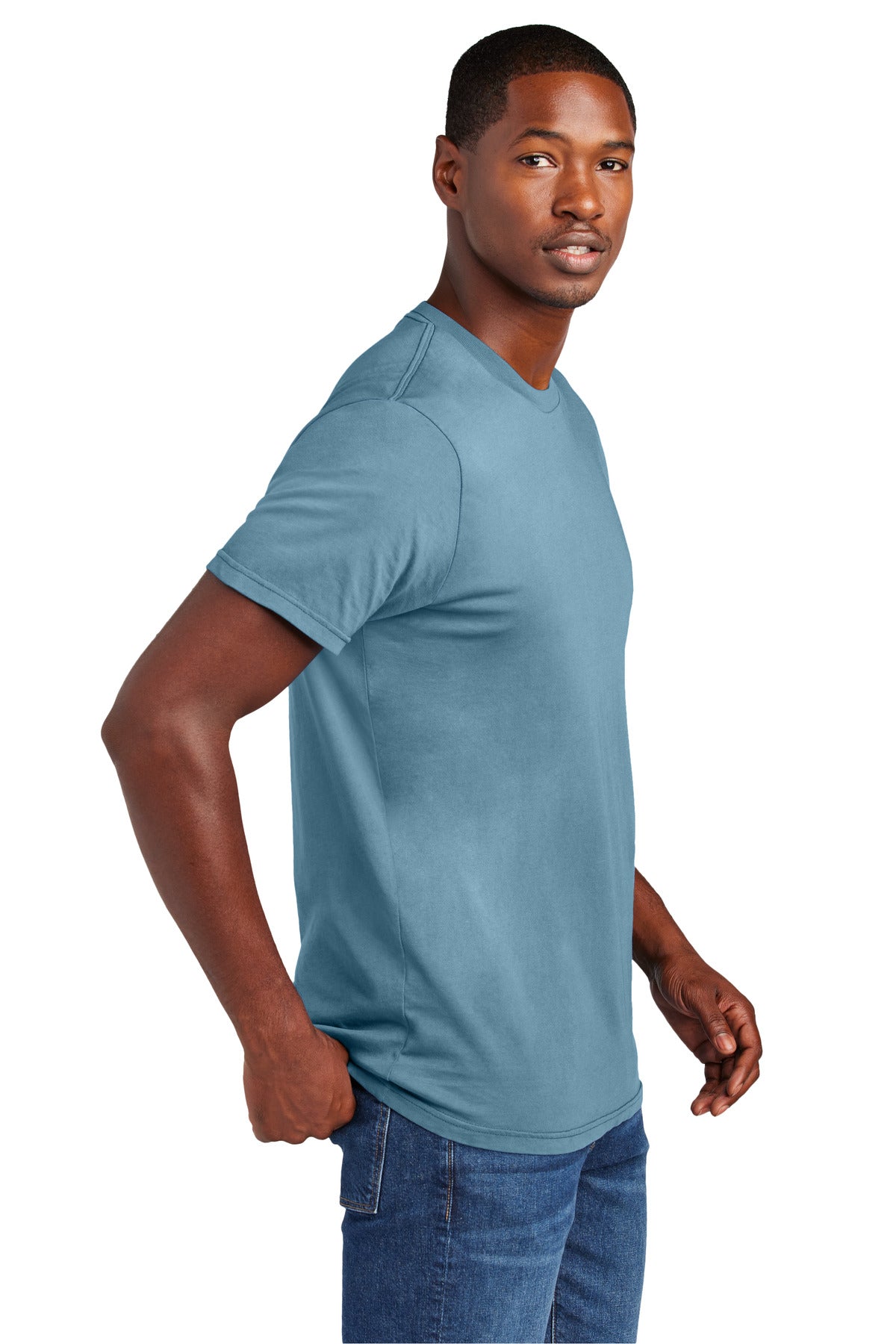 District Wash Tee DT2101 - Dusk Blue - side