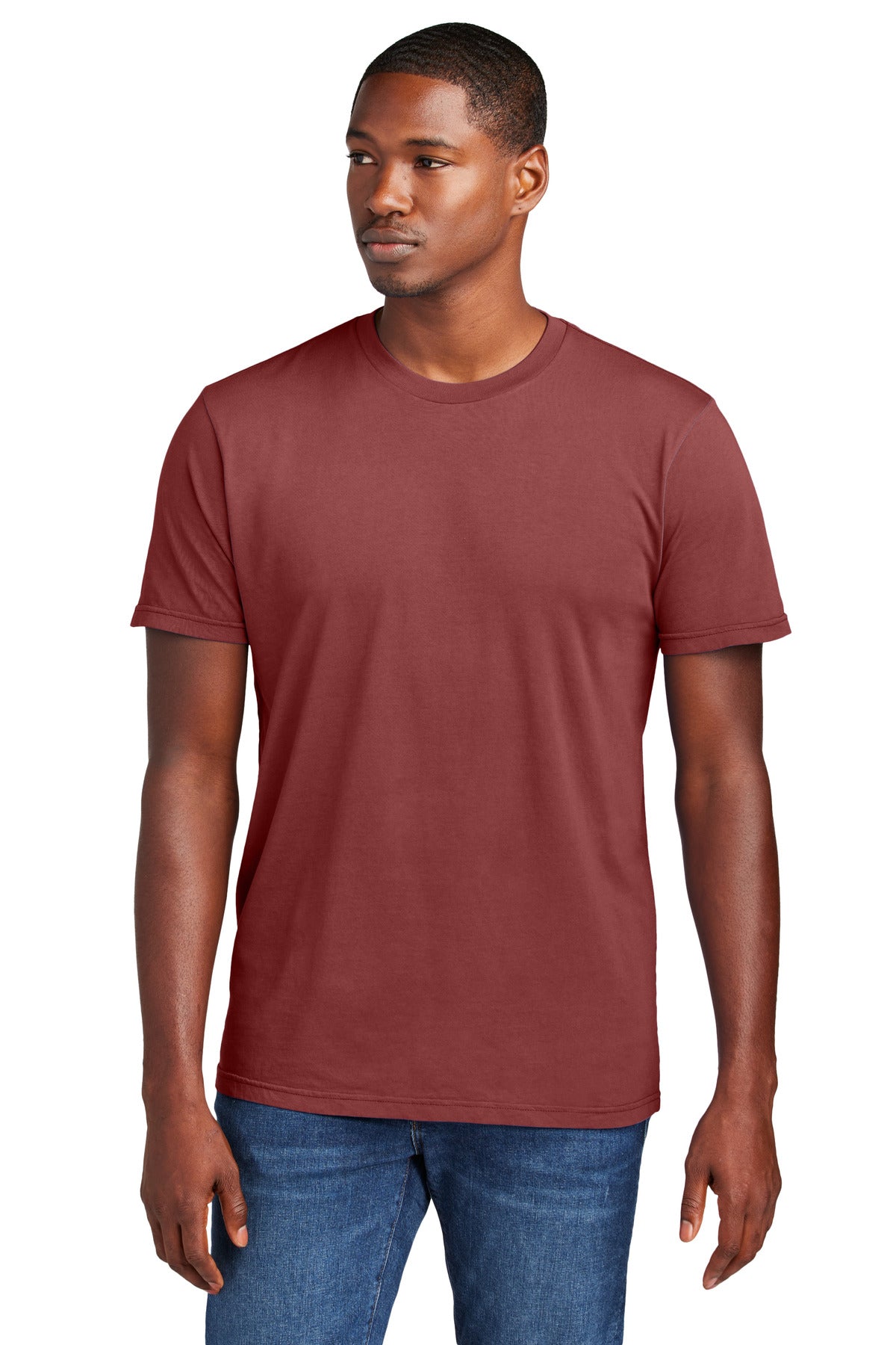 District Wash Tee DT2101 - Garnet - front