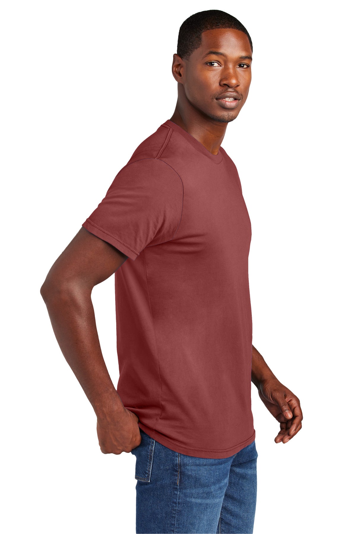 District Wash Tee DT2101 - Garnet - side