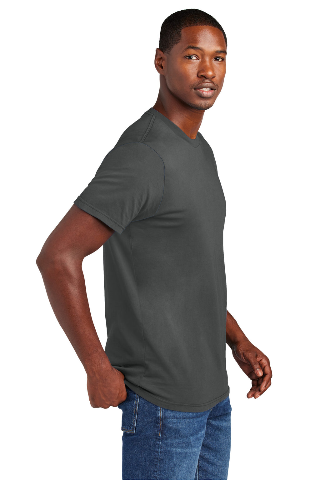 District Wash Tee DT2101 - Graphite - side