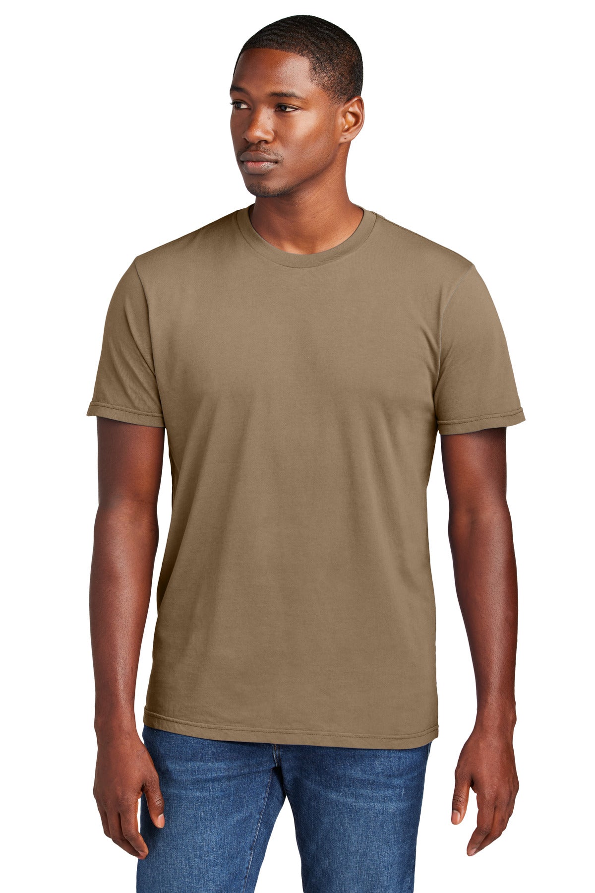 District Wash Tee DT2101 - Mushroom - front