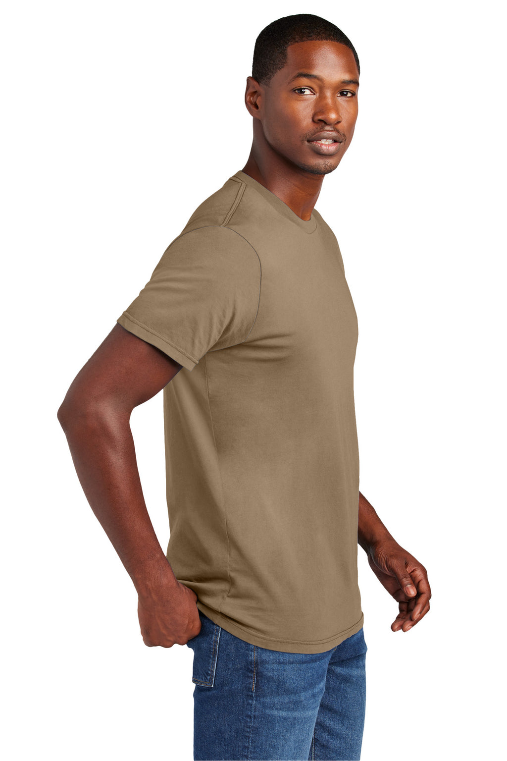 District Wash Tee DT2101 - Mushroom - side
