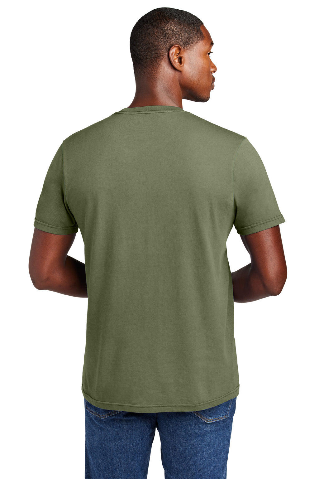 District Wash Tee DT2101 - Olive Drab Green - back