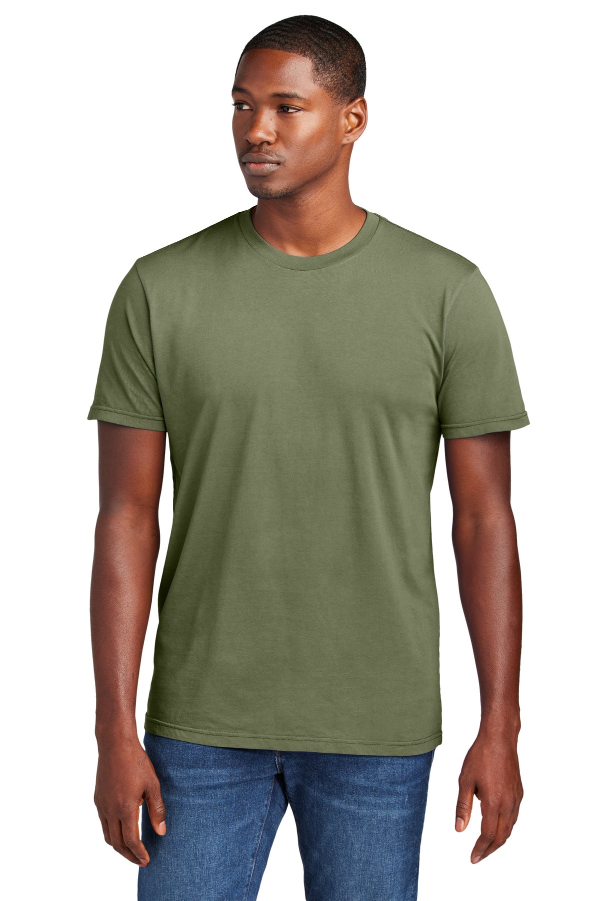 District Wash Tee DT2101 - Olive Drab Green - front