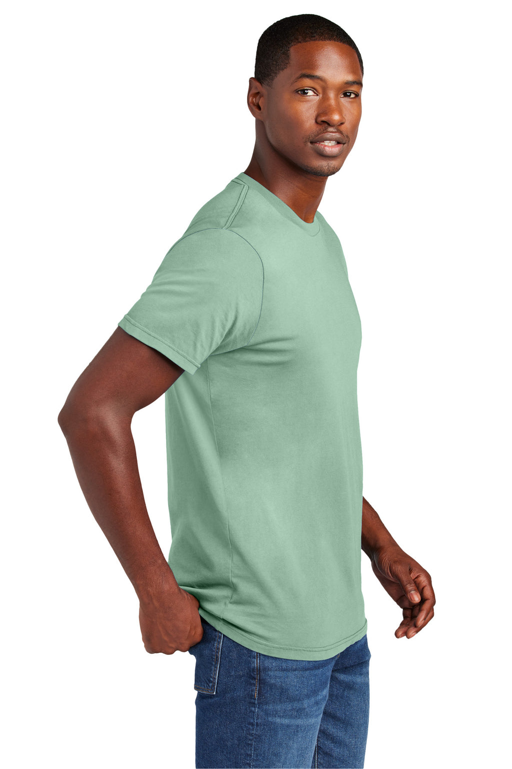 District Wash Tee DT2101 - Sage - side