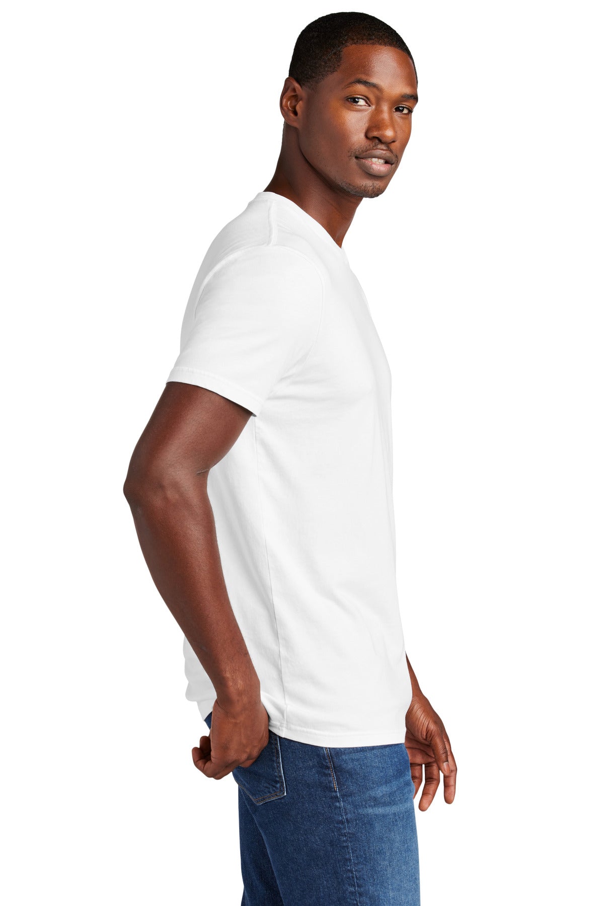 District Wash Tee DT2101 - White - side