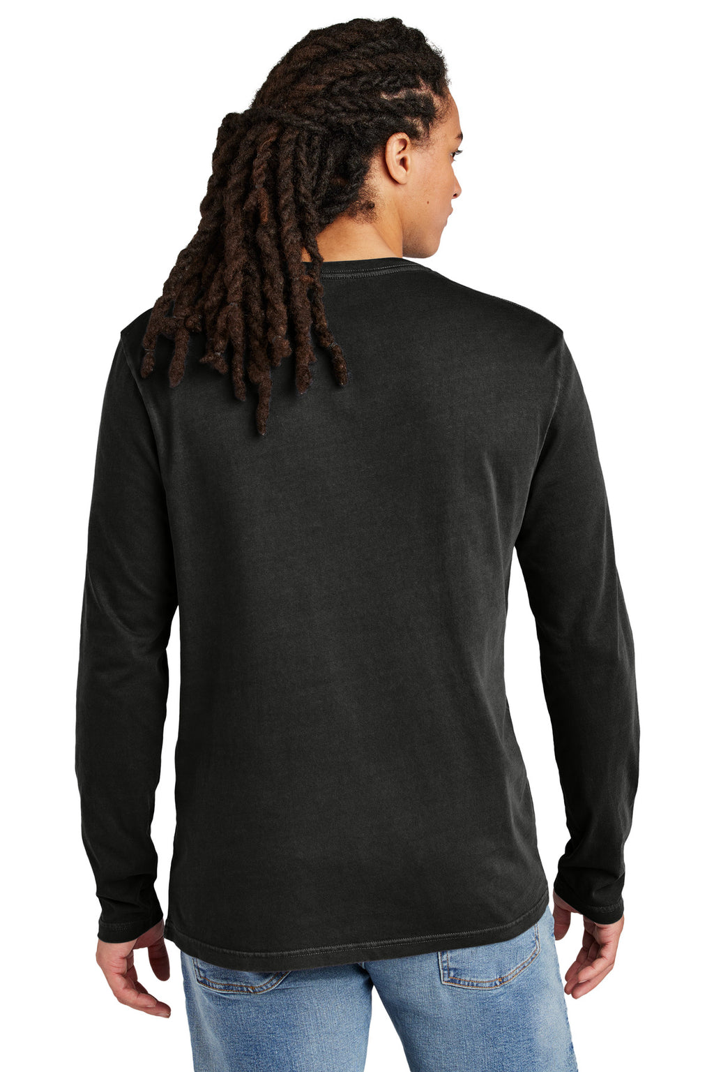 District Wash Long Sleeve Tee DT2103 - Black - back