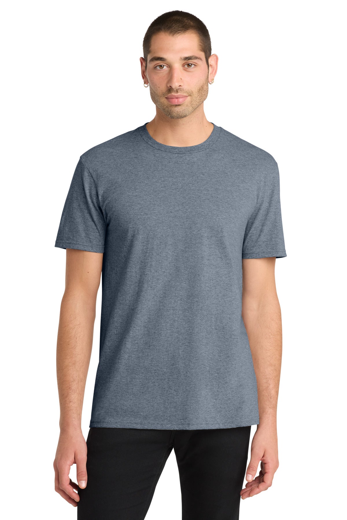 District The Concert Tee DT5000 - Heathered Navy - front