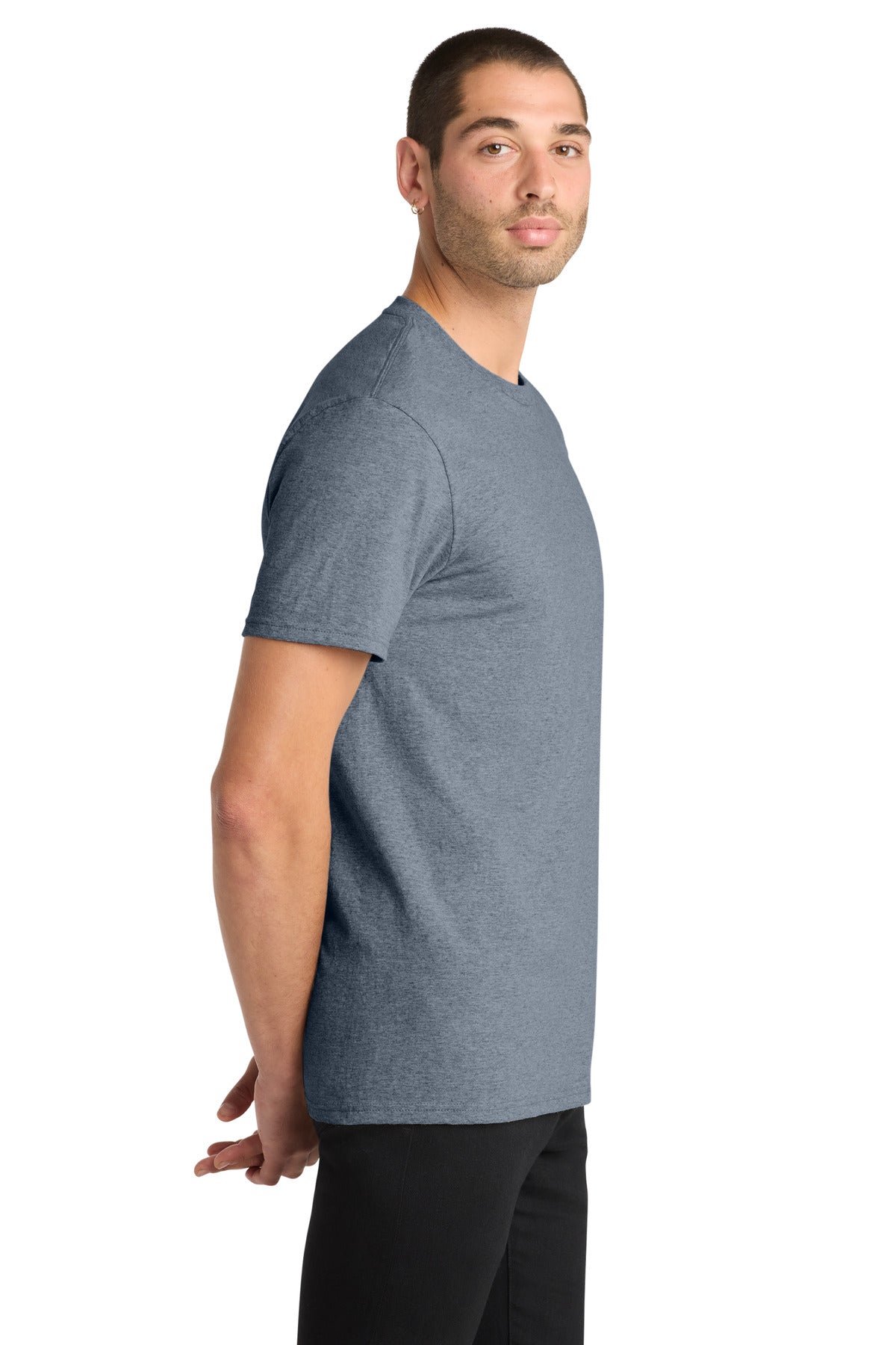 District The Concert Tee DT5000 - Heathered Navy - side