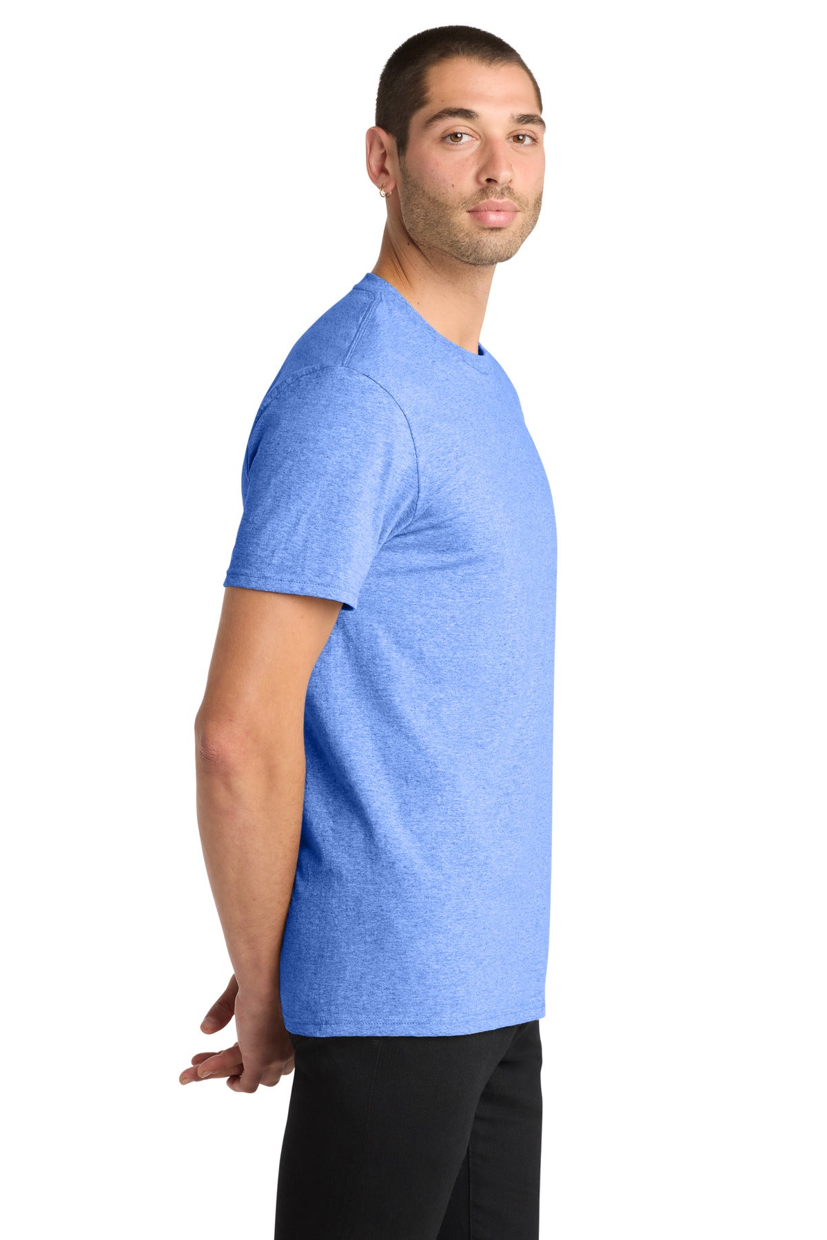 District The Concert Tee DT5000 - Heathered Royal - side