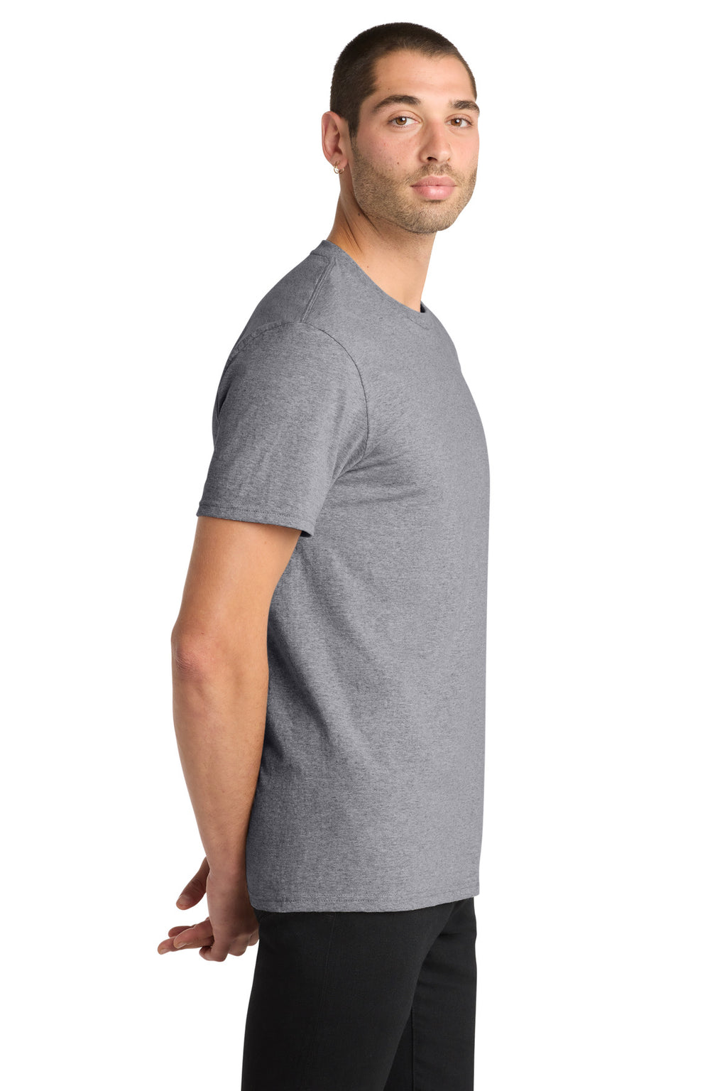 District The Concert Tee DT5000 - Heather Grey - side