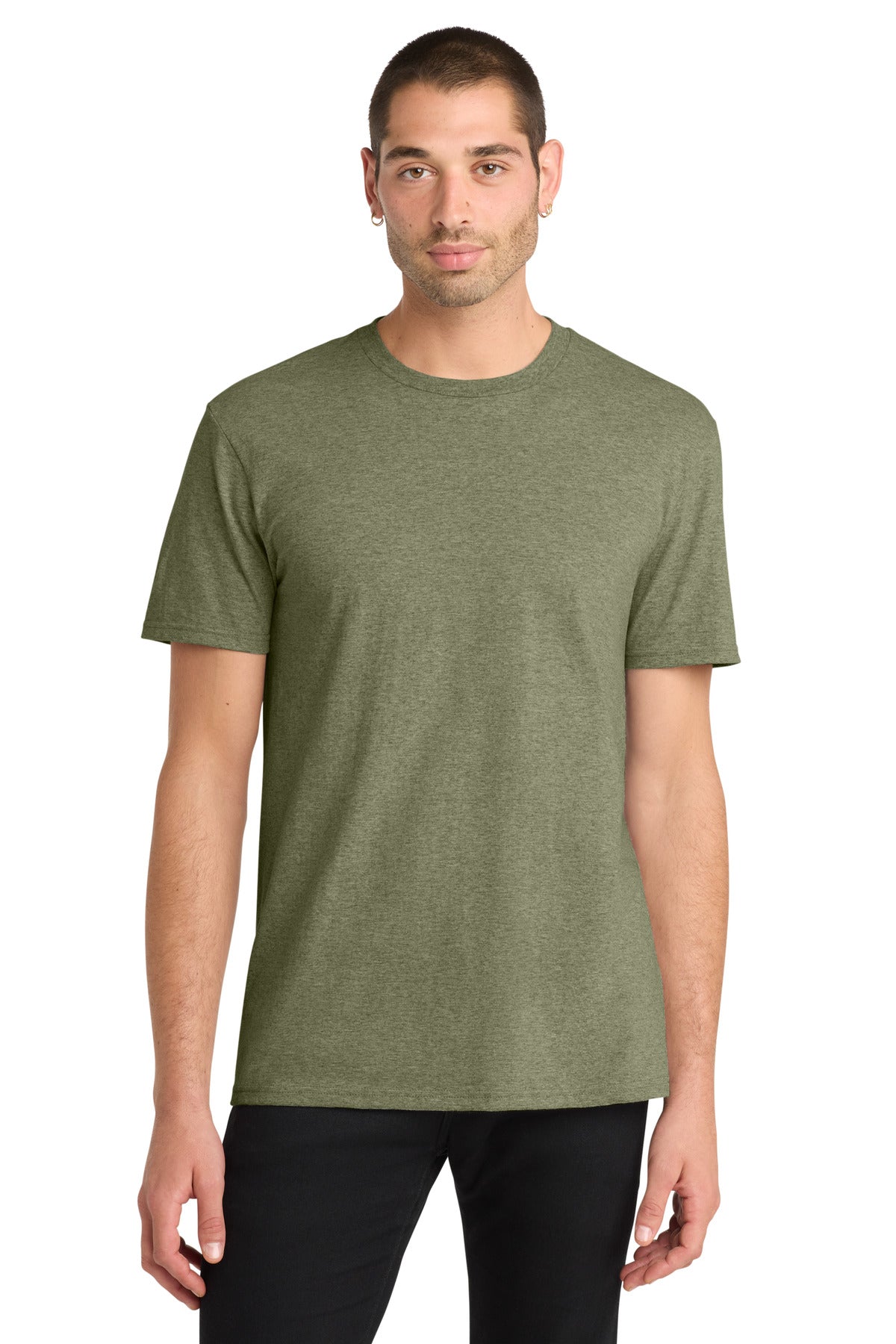District The Concert Tee DT5000 - Military Green Frost - front