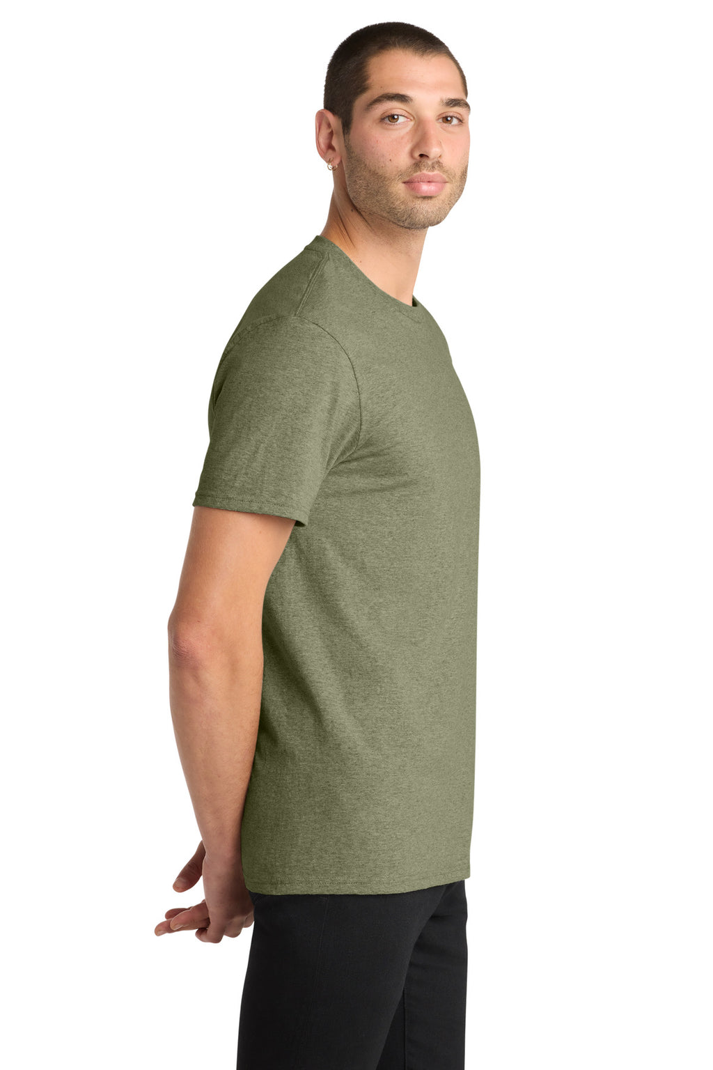 District The Concert Tee DT5000 - Military Green Frost - side