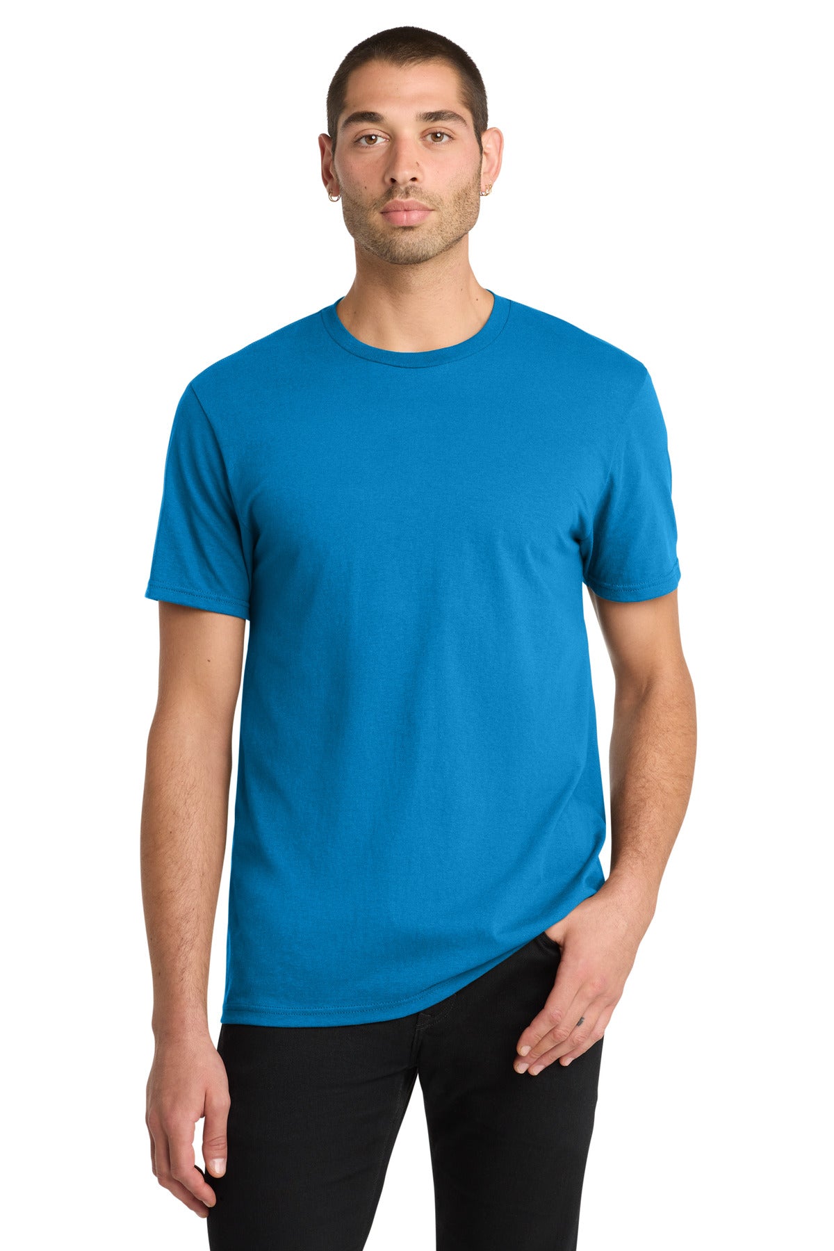 District The Concert Tee DT5000 - Neon Blue - front