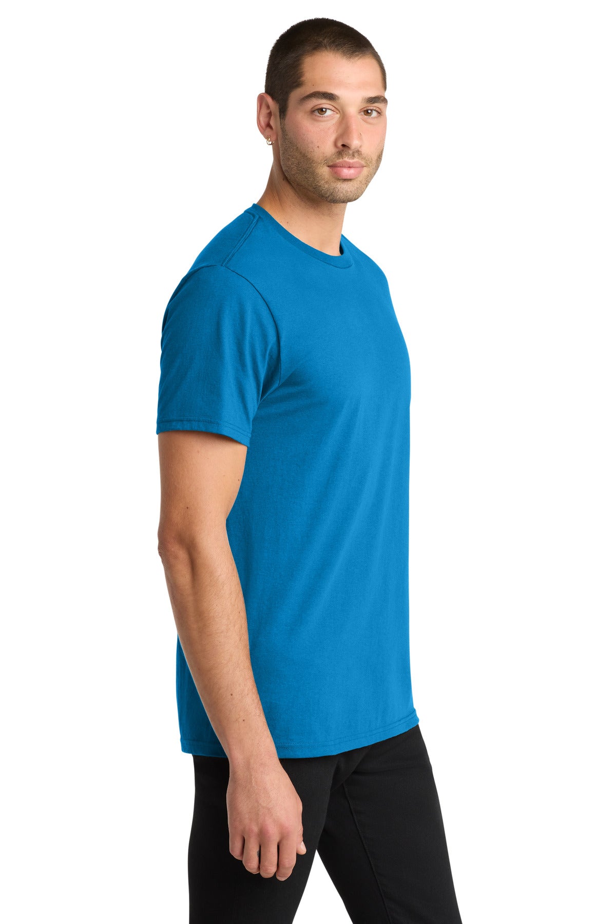 District The Concert Tee DT5000 - Neon Blue - side