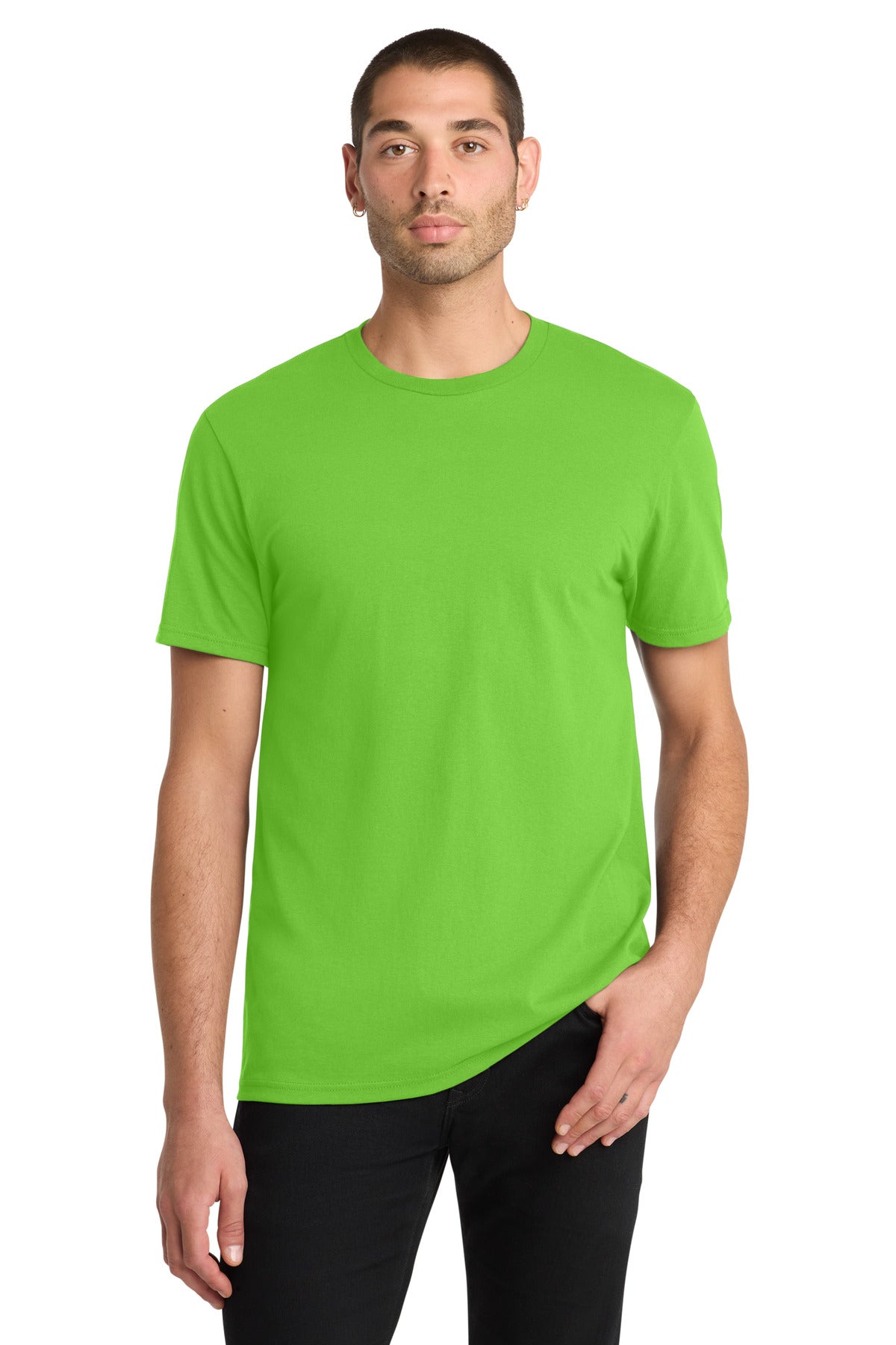 District The Concert Tee DT5000 - Neon Green - front