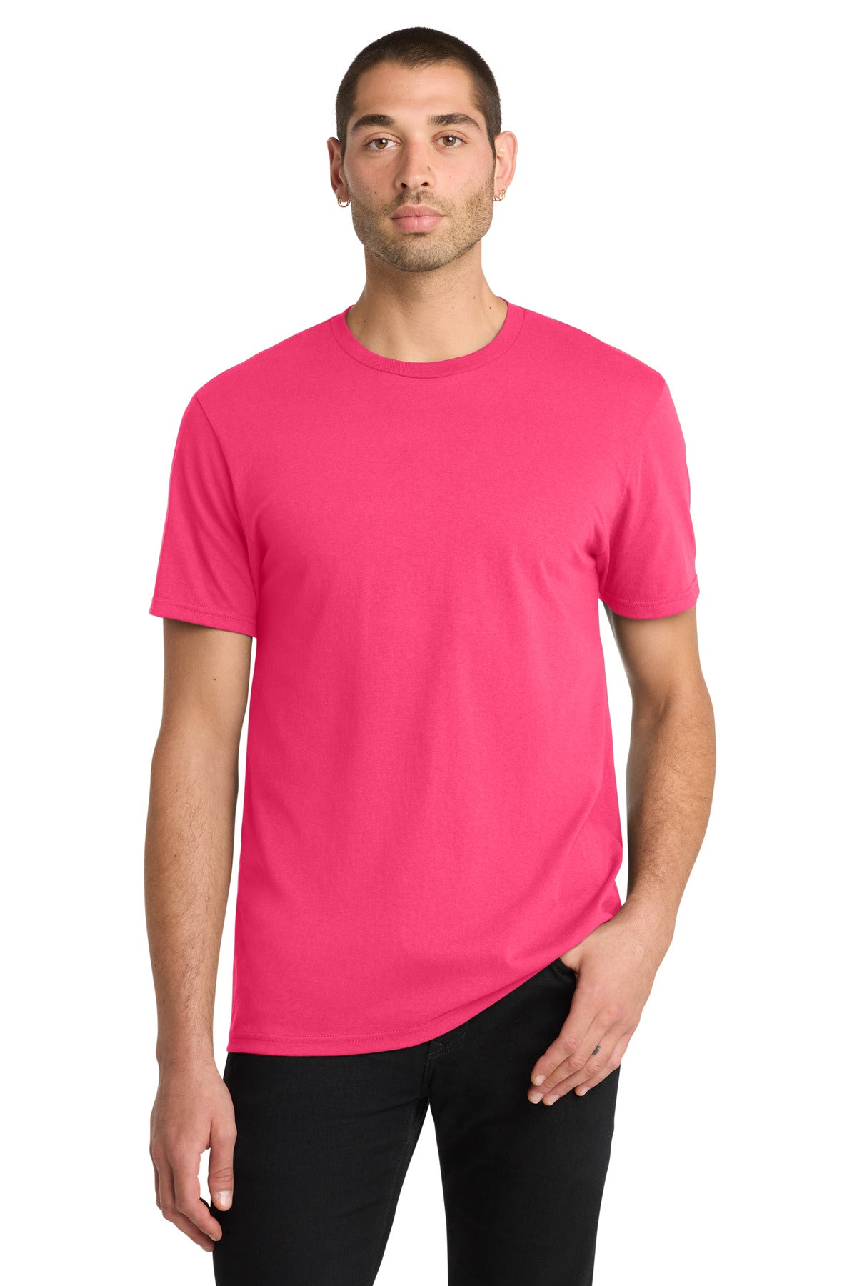 District The Concert Tee DT5000 - Neon Pink - front