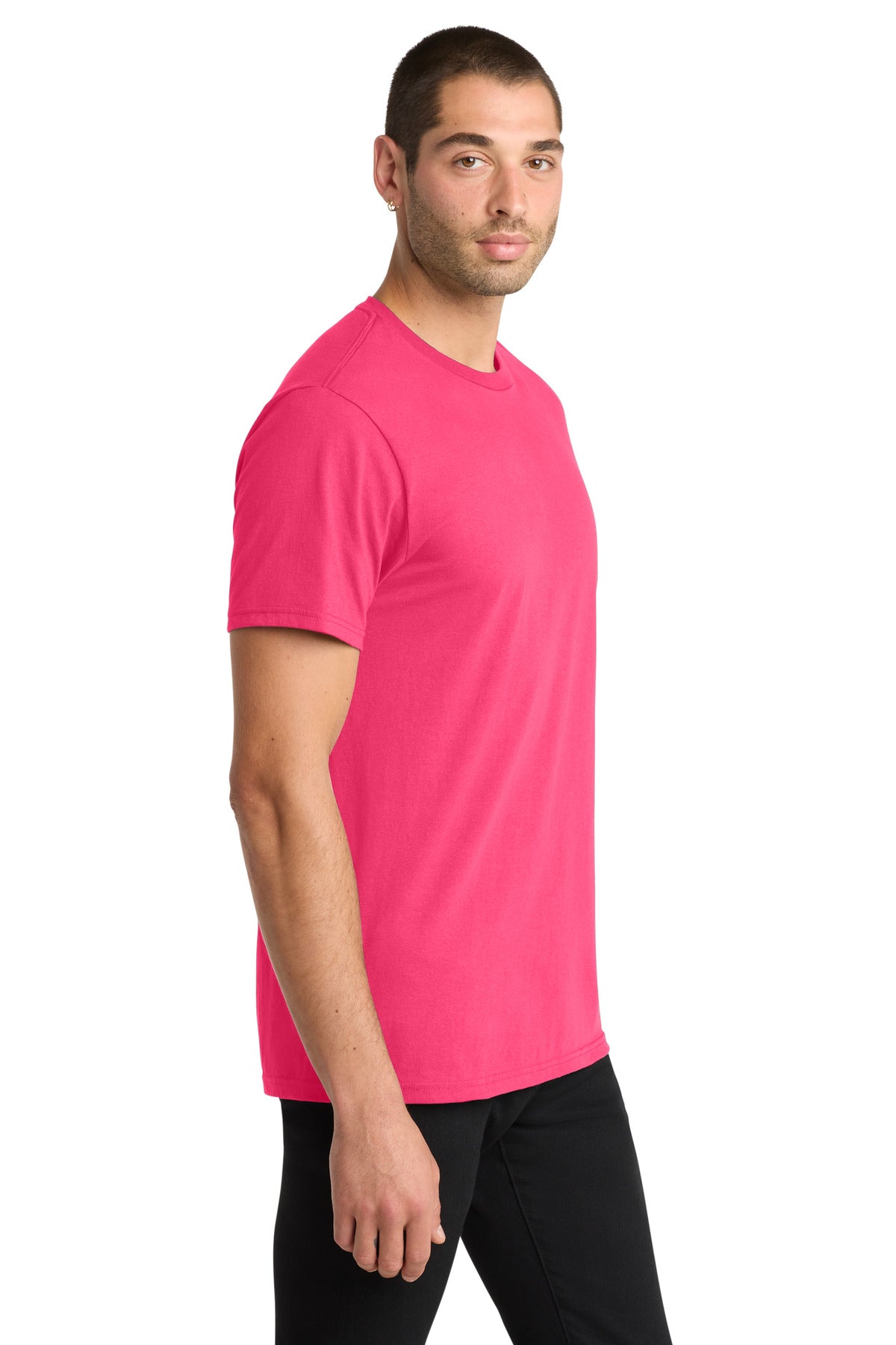 District The Concert Tee DT5000 - Neon Pink - side