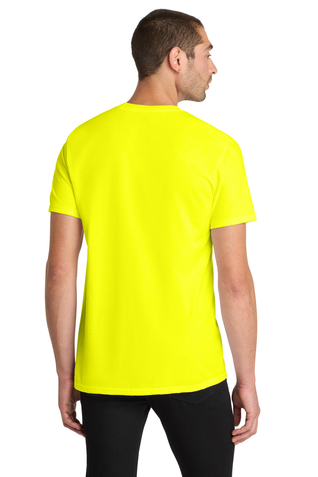 District The Concert Tee DT5000 - Neon Yellow - back
