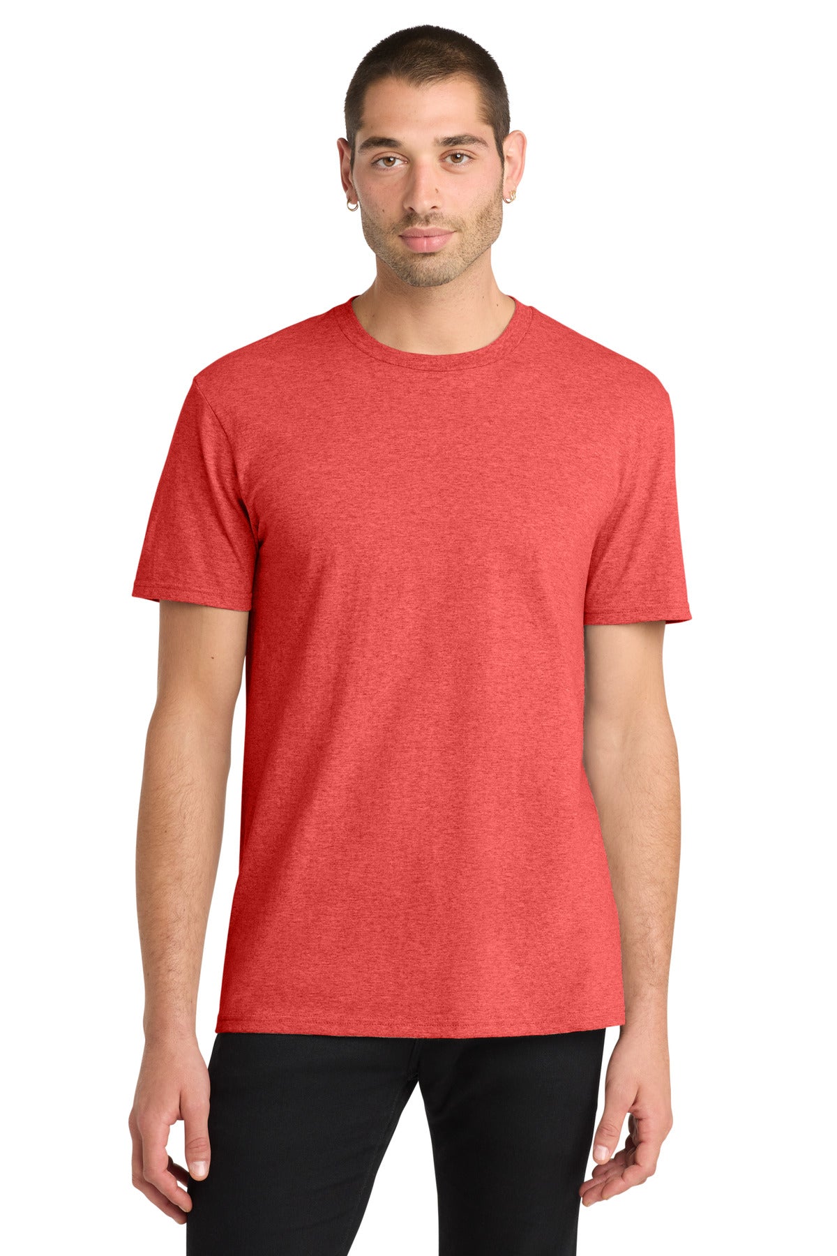District The Concert Tee DT5000 - New Red Heather - front