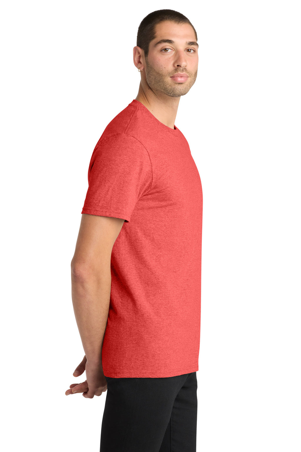 District The Concert Tee DT5000 - New Red Heather - side