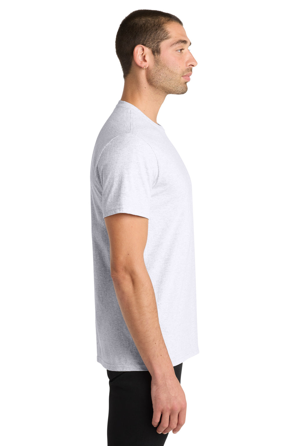 District The Concert Tee DT5000 - White Heather - side