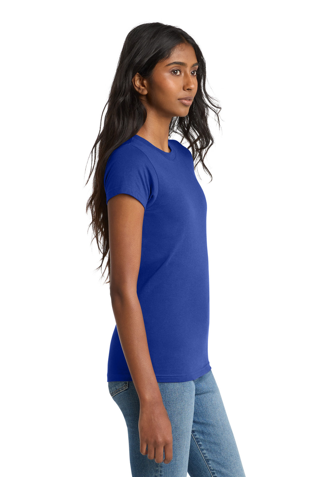 District Women's Fitted The Concert Tee DT5001 - Deep Royal - side