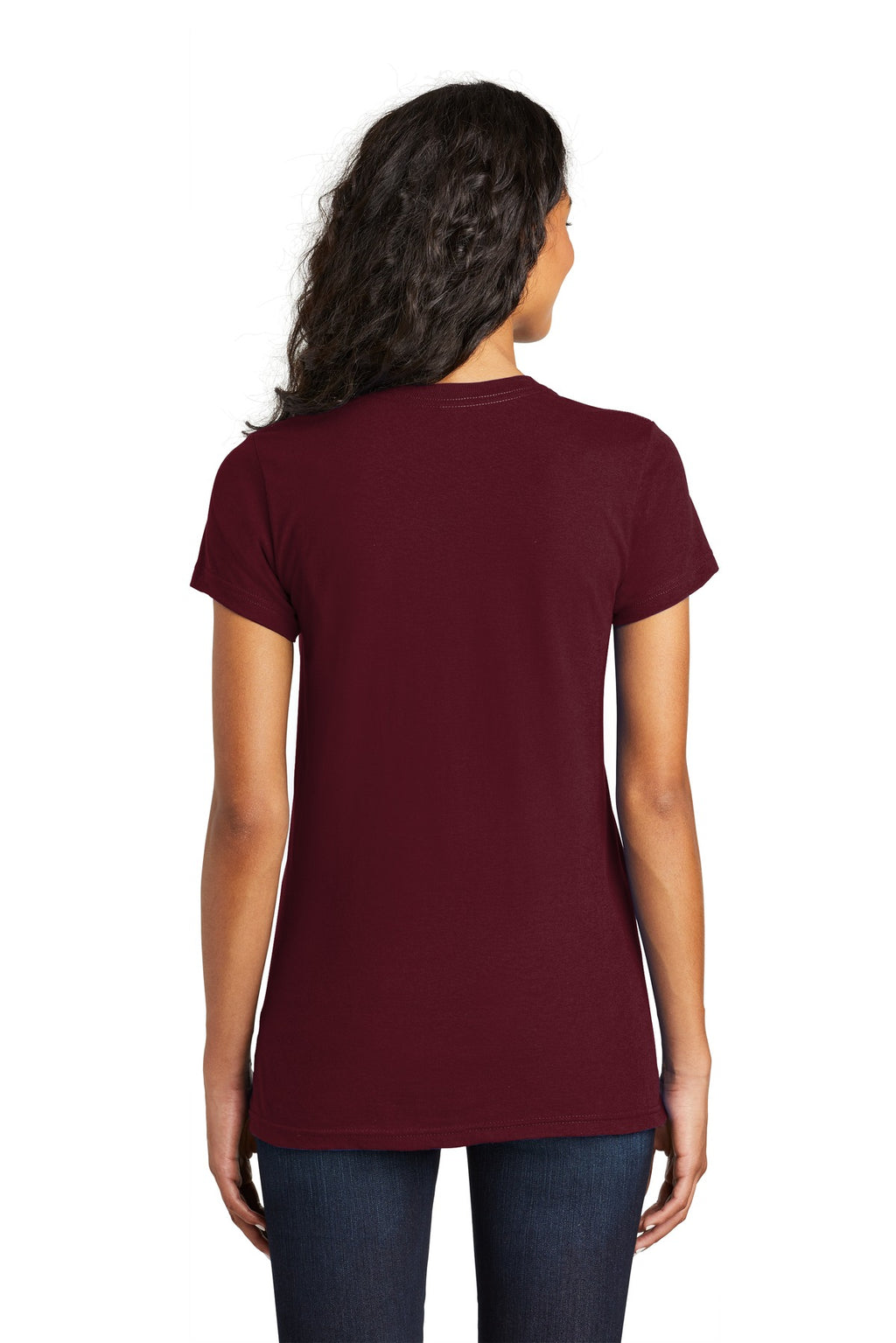 District Women's Fitted The Concert Tee DT5001 - Maroon - back