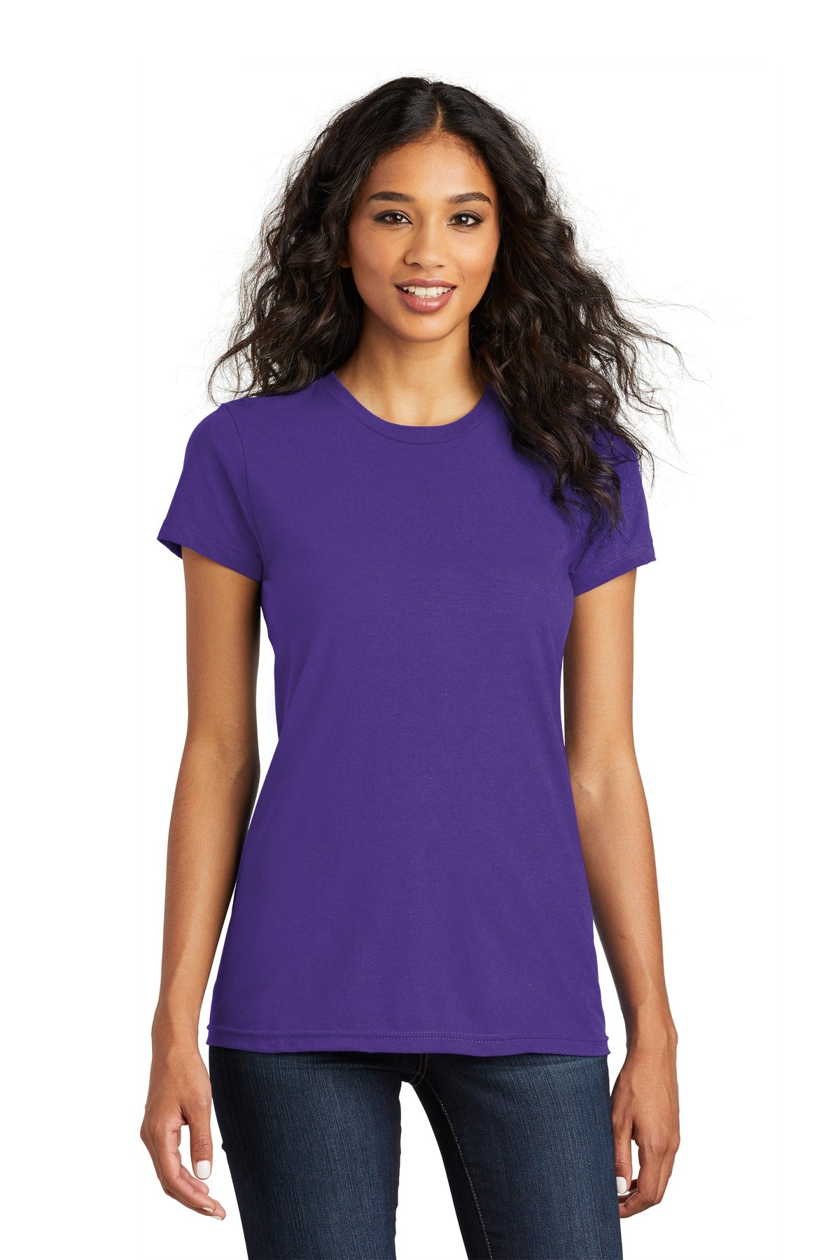 District Women's Fitted The Concert Tee DT5001 - Purple - front