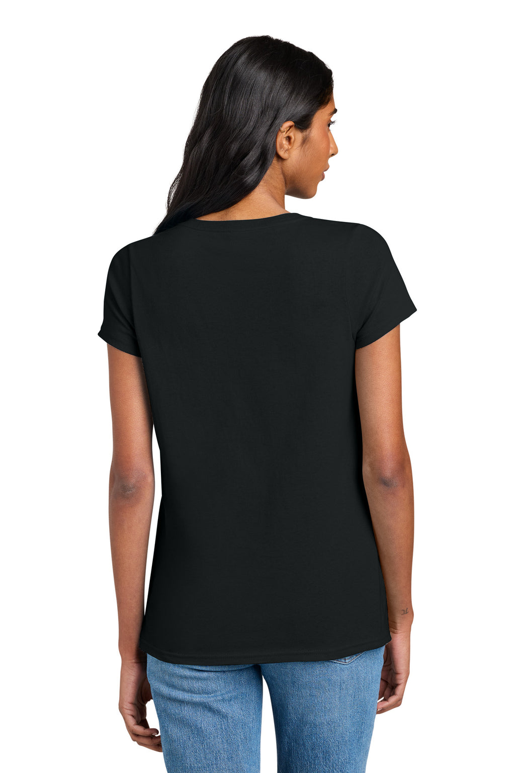 District Women's The Concert Tee V-Neck DT5002 - Black - back