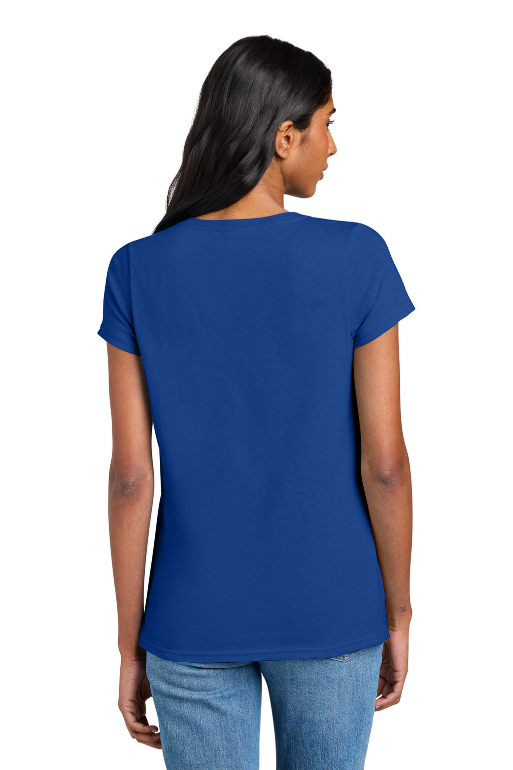 District Women's The Concert Tee V-Neck DT5002 - Deep Royal - back