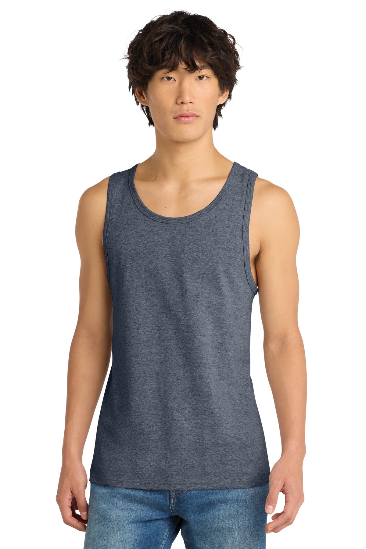 District The Concert Tank . DT5300 - Heathered Navy - front