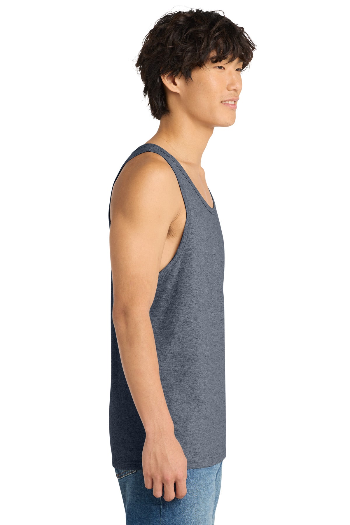 District The Concert Tank . DT5300 - Heathered Navy - side