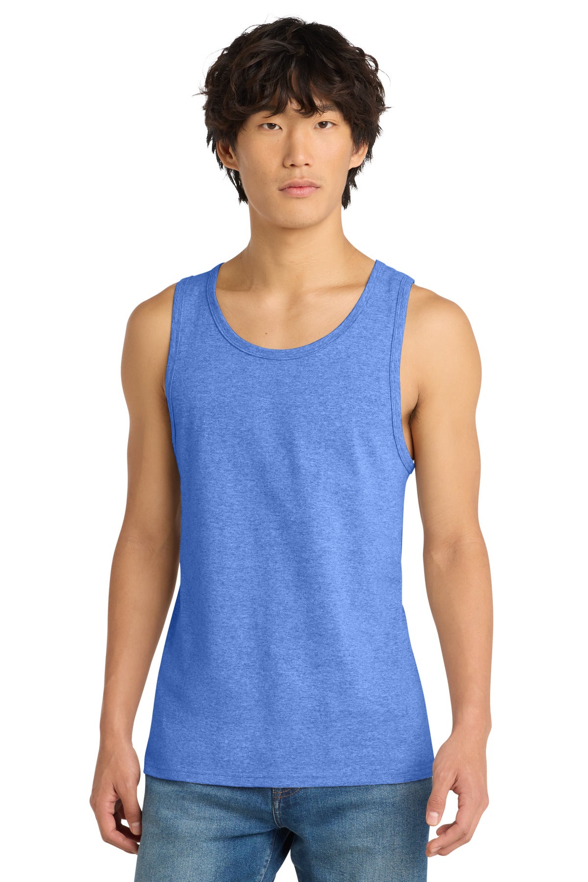 District The Concert Tank . DT5300 - Heathered Royal - front
