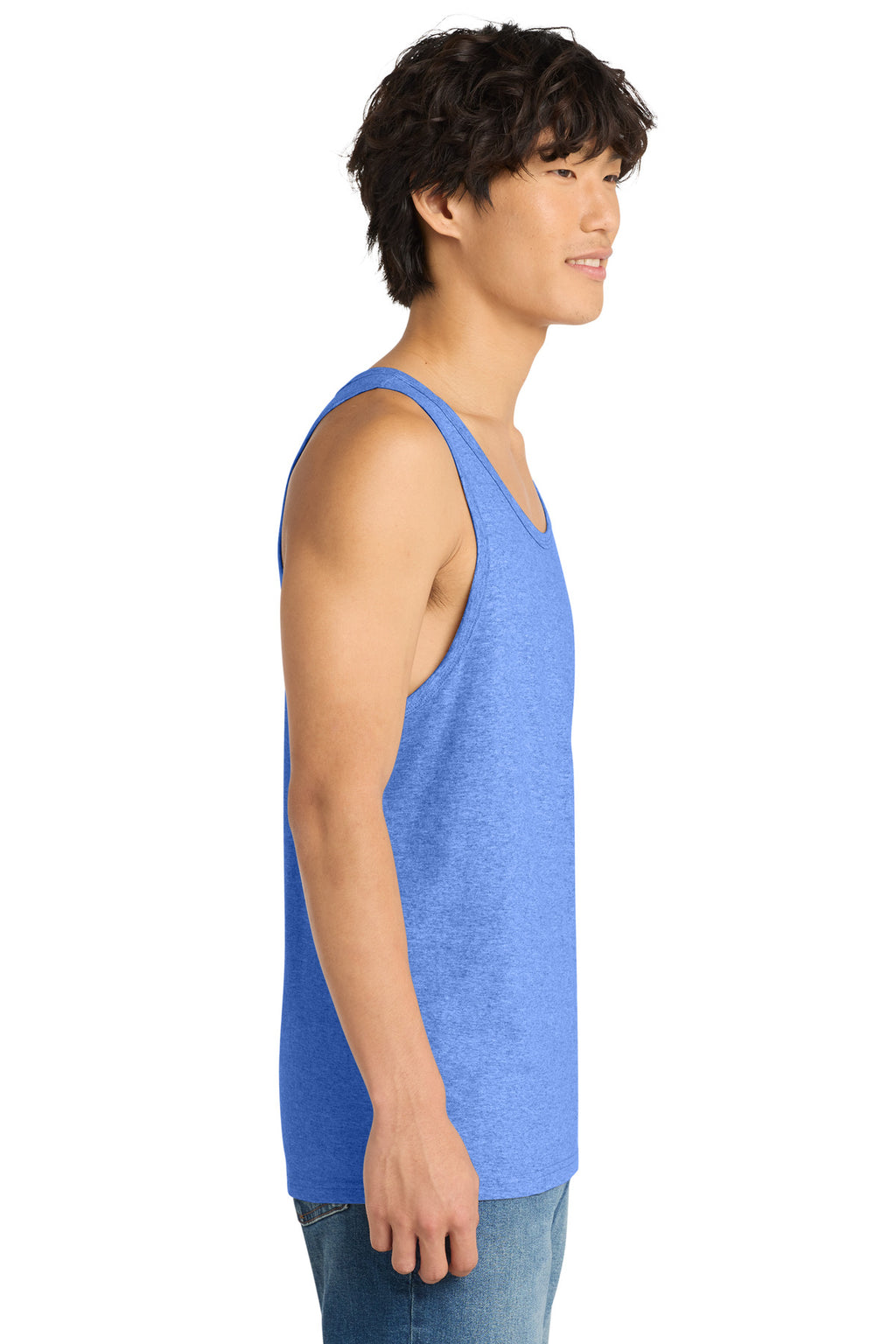 District The Concert Tank . DT5300 - Heathered Royal - side