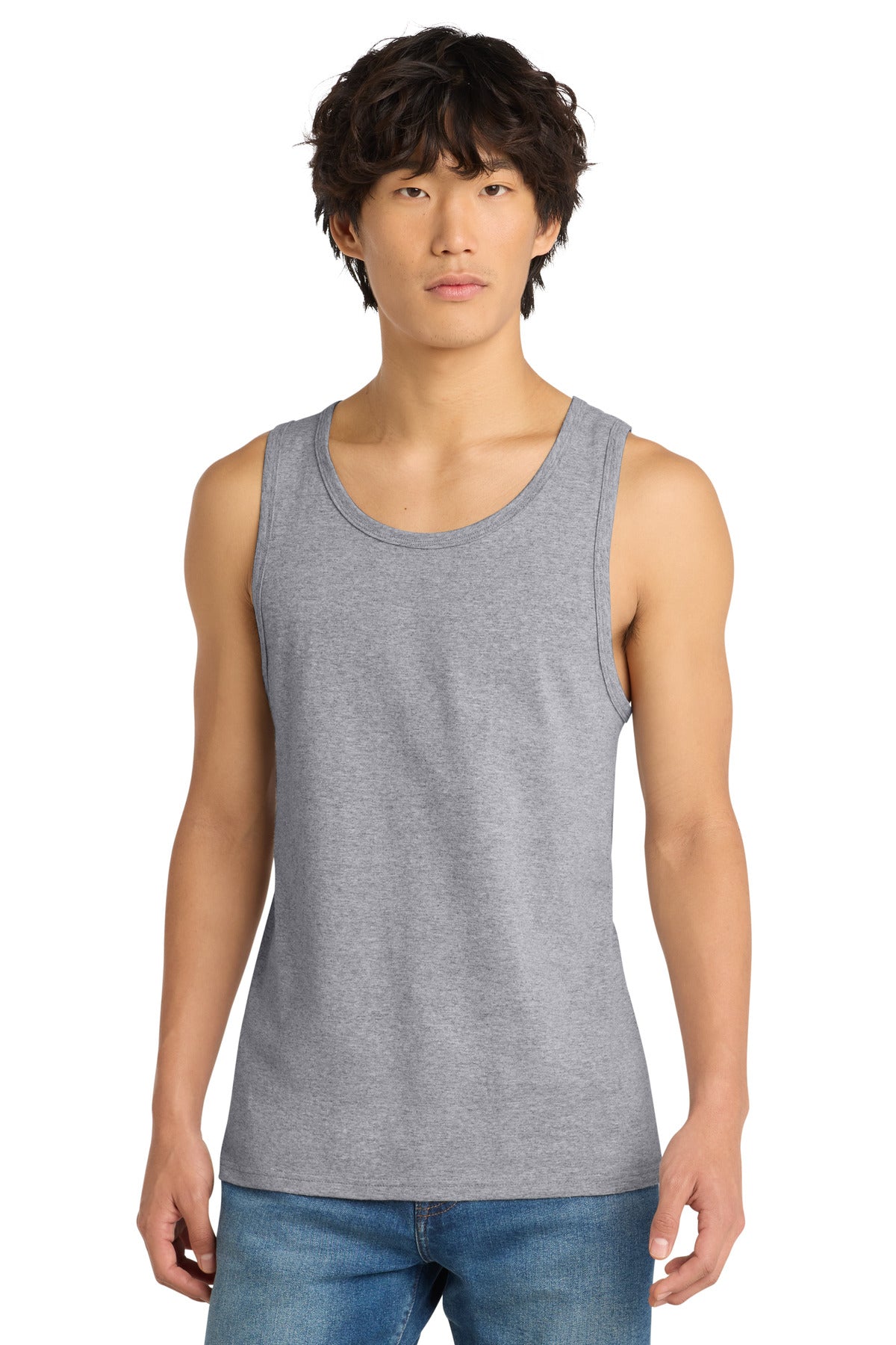 District The Concert Tank . DT5300 - Heather Grey - front