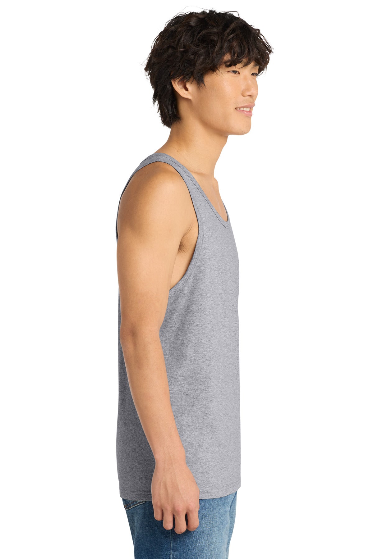 District The Concert Tank . DT5300 - Heather Grey - side