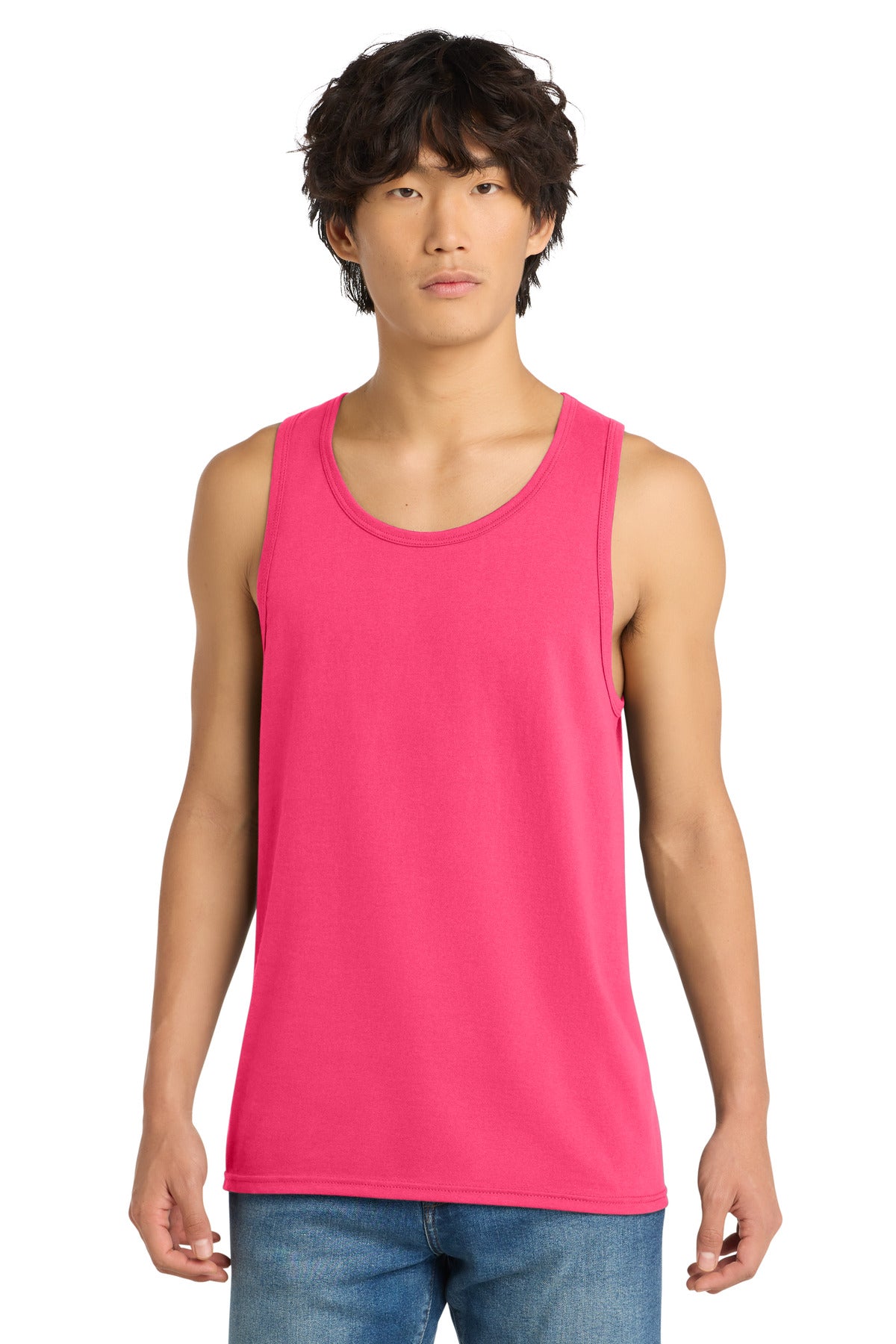 District The Concert Tank . DT5300 - Neon Pink - front